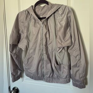 NWOT Lululemon Light Gray Hooded Windbreaker Jacket